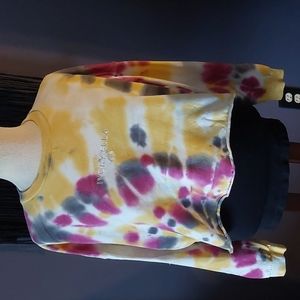 Ivory Ella Tie Dye Crop Sweatshirt M